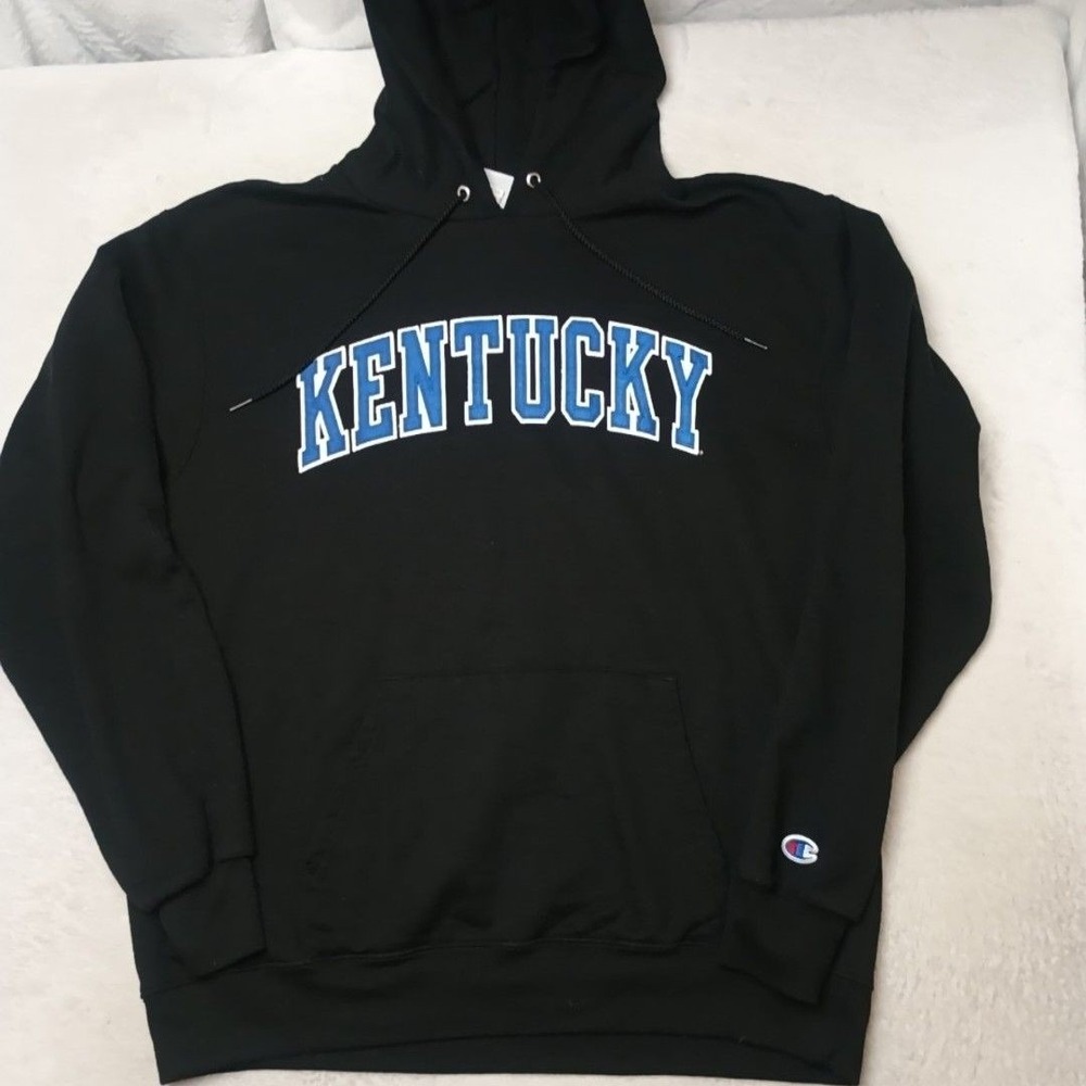 Champion Kentucky Wildcats Hoodie Sweatshirt Mens L Black NCAA Basketball